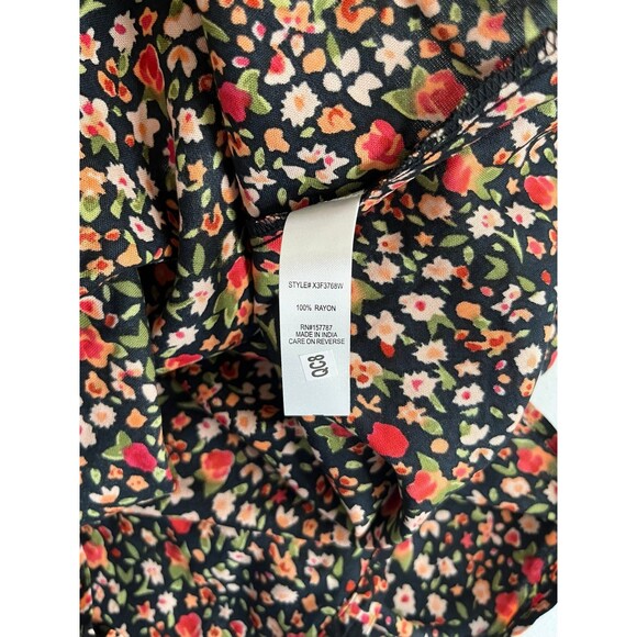 NWT Jolie & Joy Floral Dress Side Cut Outs V-Neck Mini Size 3X #339 - Picture 9 of 12